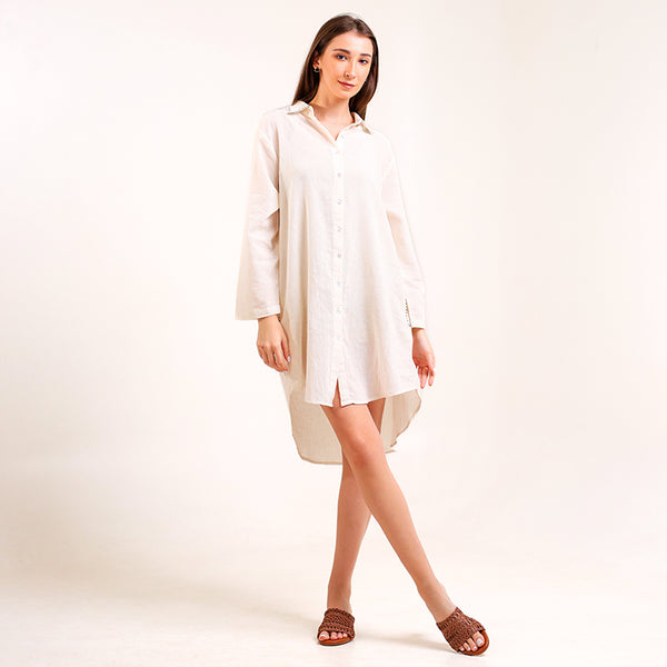 Pearl Haven Shirt Dress – Letoz