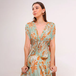 Serene Blossom Midi Green